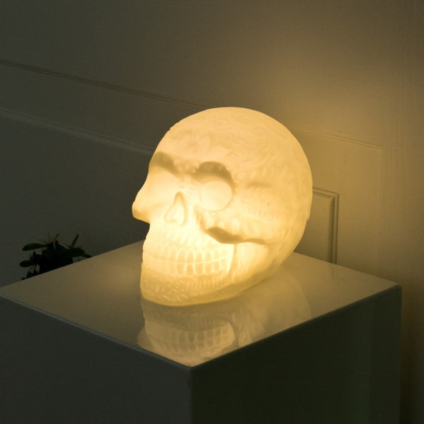 Halloween Skull LED Night Light Festival Home Prop Decoration Warm White Or Colorful Light Decorative Lamp