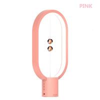 2020 Pink&Green HENGPRO Balance Night Light  Metal Ellipse Magnetic Mid-air Switch LED Desk Lamp Touch control  Rechargeable